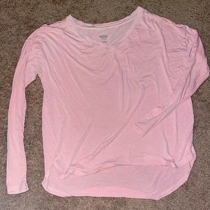 Long sleeve pink tee